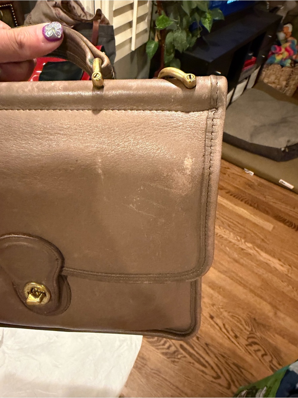 Coach Vintage Taupe Leather Willis Bag #9927 - Picture 7 of 16